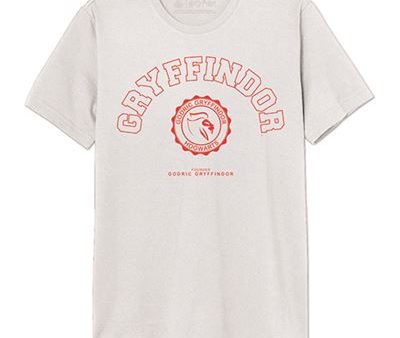 T-Shirt Harry Potter Casa de Gryffindor - Branco -  Tamanho S - Cotton Division Online Hot Sale