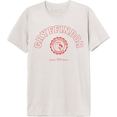 T-Shirt Harry Potter Casa de Gryffindor - Branco -  Tamanho S - Cotton Division Online Hot Sale