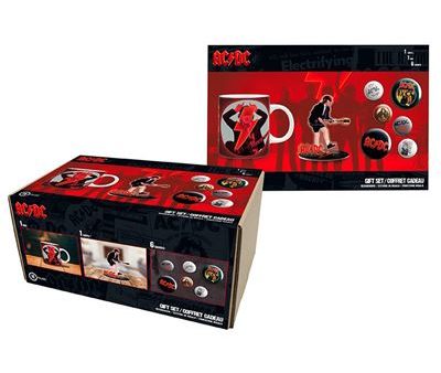 Gift Set AC DC: Caneca 320ml + Acrílico + 4 Crachás - ABYstyle Online now