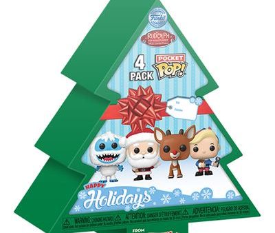 Funko Pocket Pop! Figura de Vinyl Happy Holiday Árvore Rudolph The Red-Nosed Reindeer - Pack 4 Figuras Discount