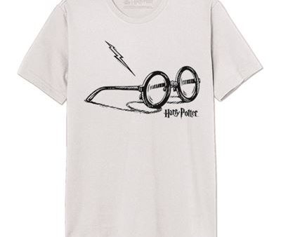 T-Shirt Harry Potter Glasses - Branco - Tamanho S - Cotton Division Supply