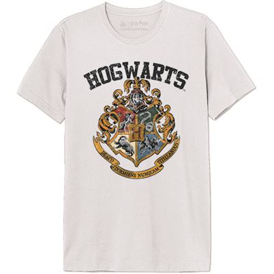 T-Shirt Harry Potter Hogwarts - Branco -  Tamanho L - Cotton Division For Cheap