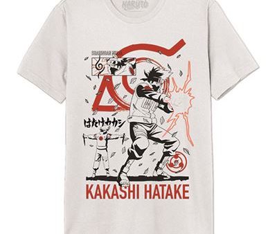 T-Shirt Naruto: Kakashi Hatake - Branco -  Tamanho M - Cotton Division Online Hot Sale