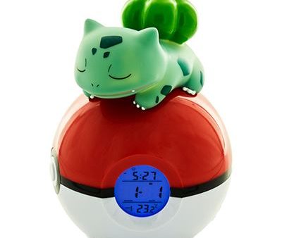 Despertador com Luz Pokémon: Bulbasaur Pokeball -  Teknofun Supply