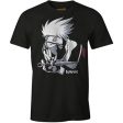 T-Shirt Naruto: Kakashi - Preto - Tamanho L - Cotton Division on Sale