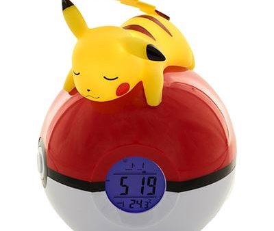 Despertador com Luz Pokémon: Pikachu Pokeball - Teknofun Fashion