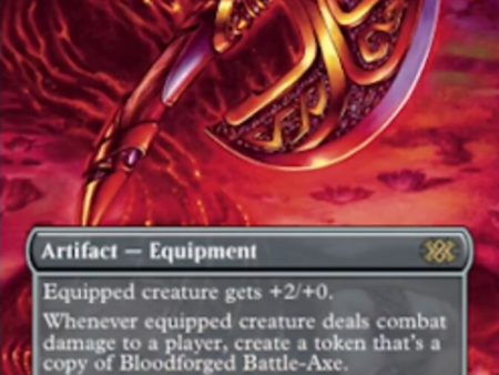 Bloodforged Battle-Axe (Borderless Alternate Art) [Double Masters 2022] For Cheap