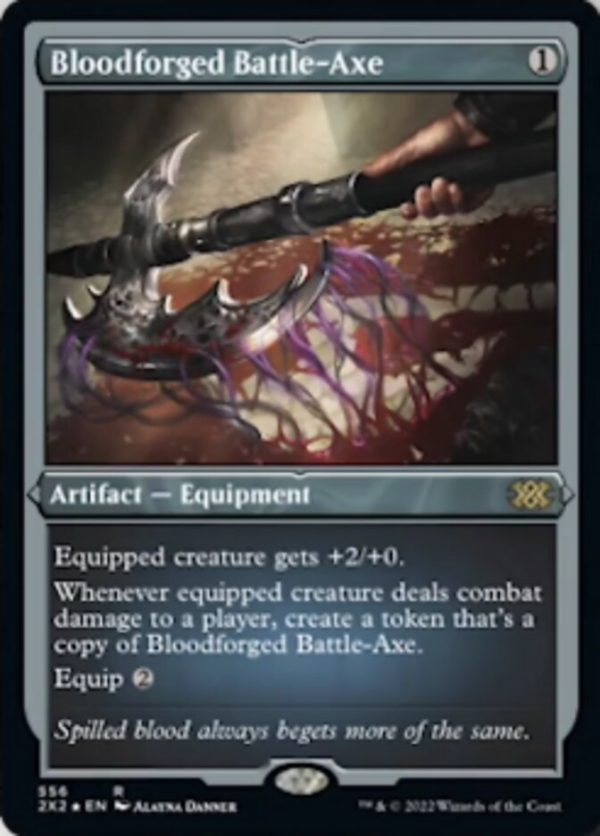 Bloodforged Battle-Axe (Foil Etched) [Double Masters 2022] Online Hot Sale