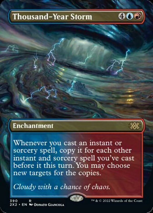 Thousand-Year Storm (Borderless Alternate Art) [Double Masters 2022] For Sale