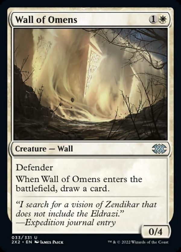 Wall of Omens [Double Masters 2022] Hot on Sale