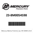 Mercury - Bearing tilt lock - 23-8M0054598 Supply