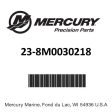 Mercury - Brg set-.001 os - 23-8M0030218 Sale