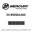 Mercury - Bushing kit - 23-892661A02 For Discount